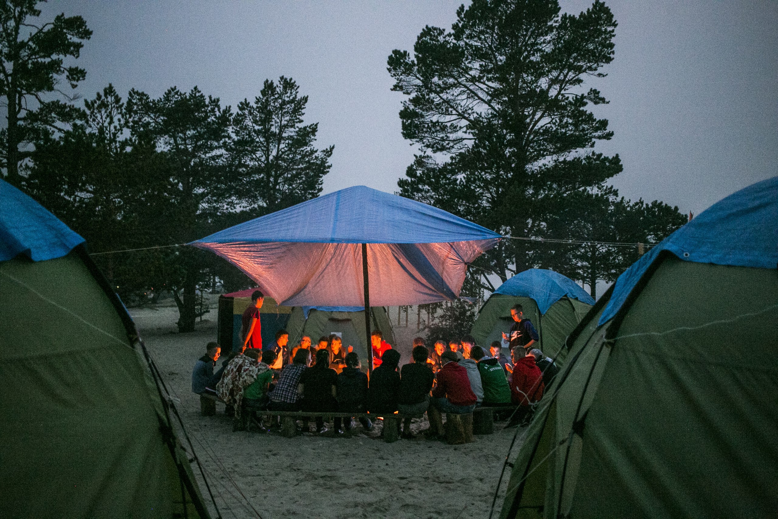 Перед открытием палаточного лагеря